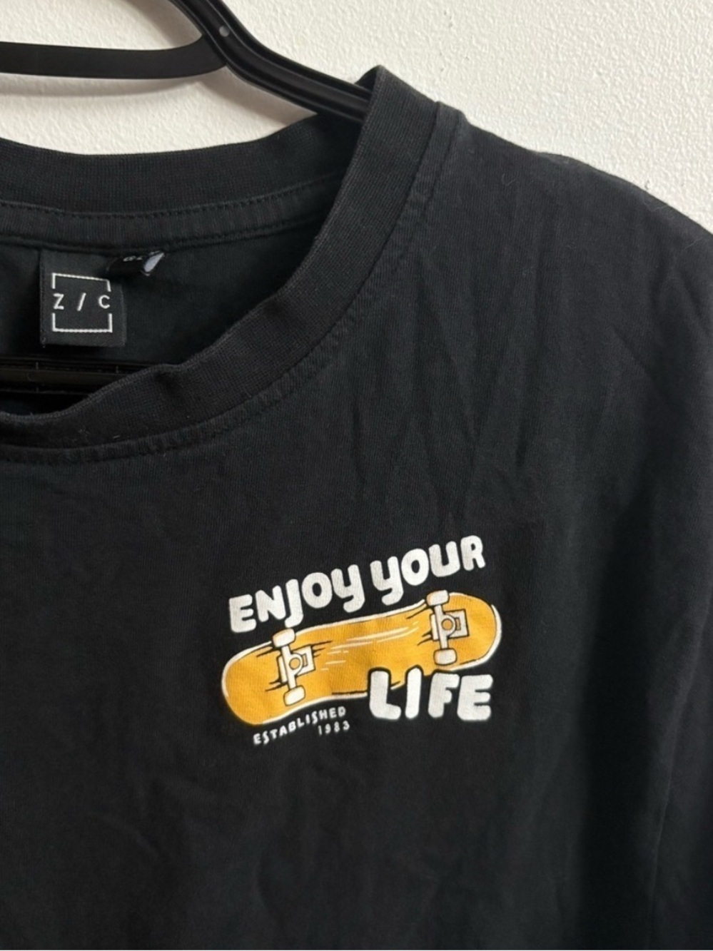 Z/C Enjoy Your Life Graphic Tee - Black large - Picture 4 of 6